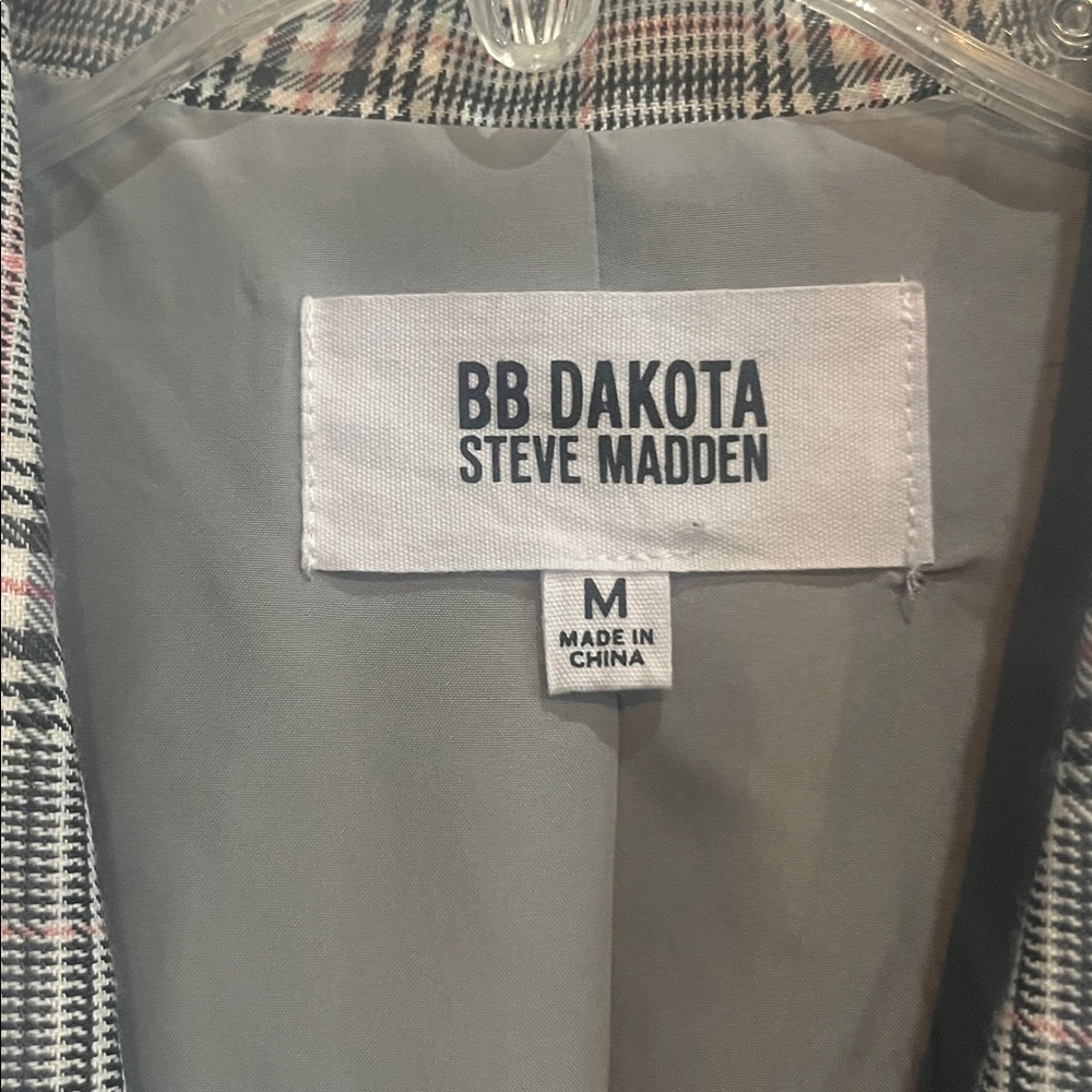 BD Dakota x Steve Madden Plaid Behavior Longline Blazer Size Medium - Picture 9 of 11